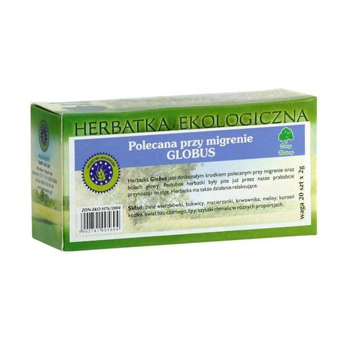 Herbatka Ekologiczna Globus Migrena fix 20x2g