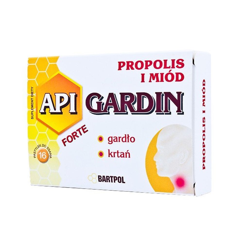 API GARDIN FORTE Propolis i Miód 16 pastylek 