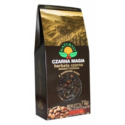 Herbata Czarna Magia z ziarnami kawy 75g