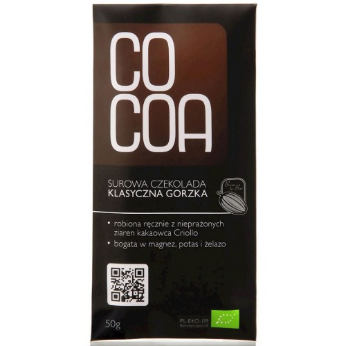 Cocoa czekolada surowa klasyczna gorzka BIO 50g