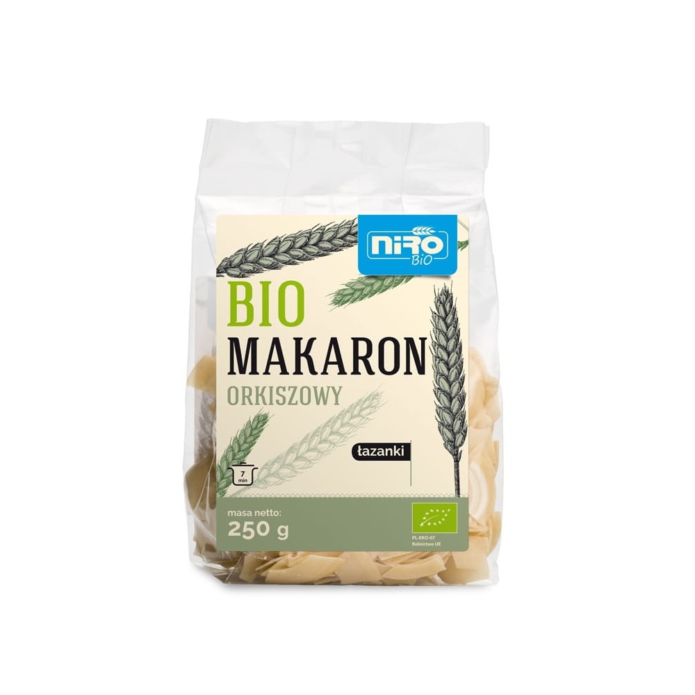 Niro makaron (orkiszowy) łazanki BIO 250g