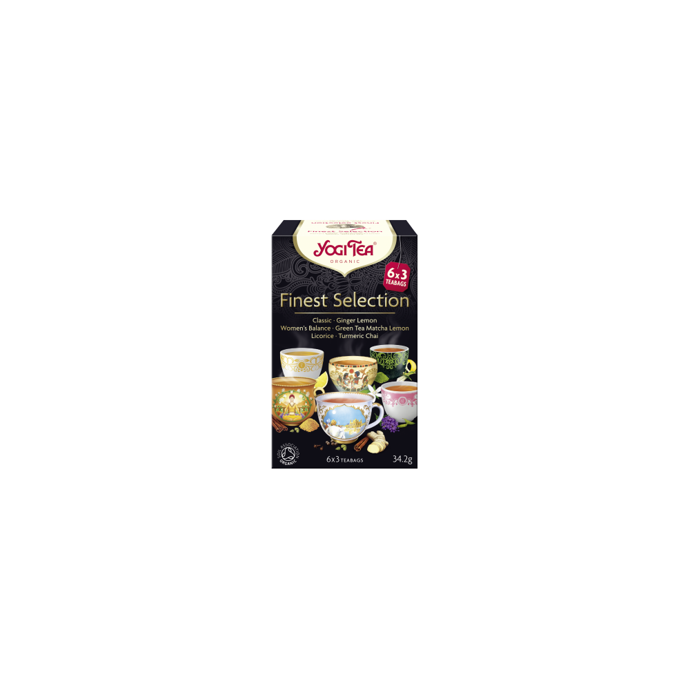 Yogi Tea herbatka ekspresowa finest selection (mix herbatek) BIO (6 x 3 torebki)
