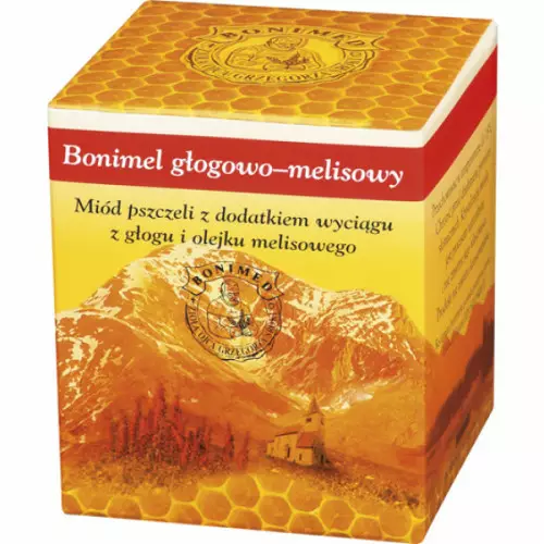 Miód Bonimel Głogowo-Melisowy, miód leczniczy 250g