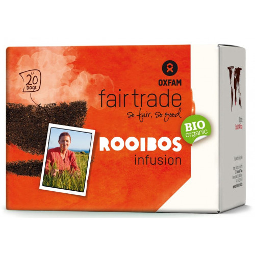Oxfam herbatka rooibos infusion fair trade BIO fix (20 saszetek)