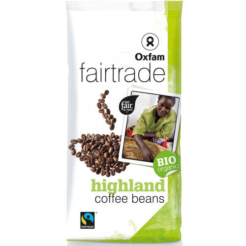 Oxfam kawa ziarnista arabica 100% wysokogórska fair trade BIO 250g