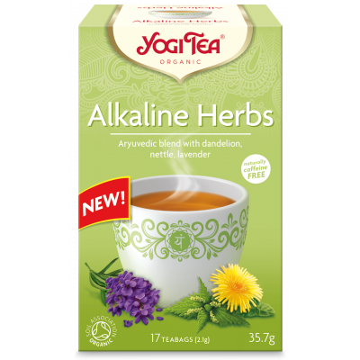 Yogi Tea herbatka zioła alkaliczne (mniszek, porzywa, lawenda) BIO (17 x 2,1 g)